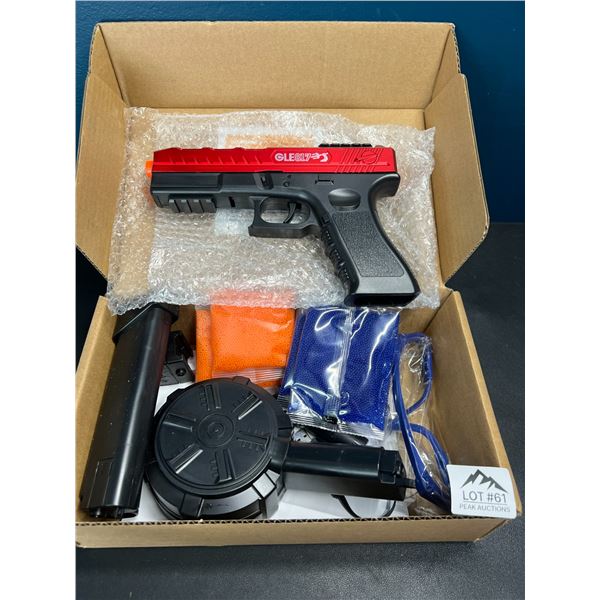 Lot of 1 Gcock Crystal Bullet Series Electric Gel Ball Blaster Gun w/ Ammo &Accessories