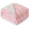 Image 1 : Lot of 1 Weighted Blanket for Adults - Pink - 15lbs - Sherpa Fleece