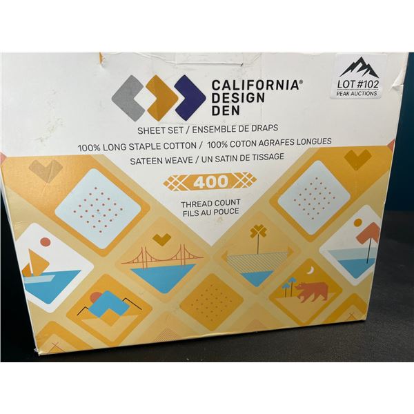 Lot of 1 California Design Den 400 Thread Count Sheet Set - Queen Size - Tan