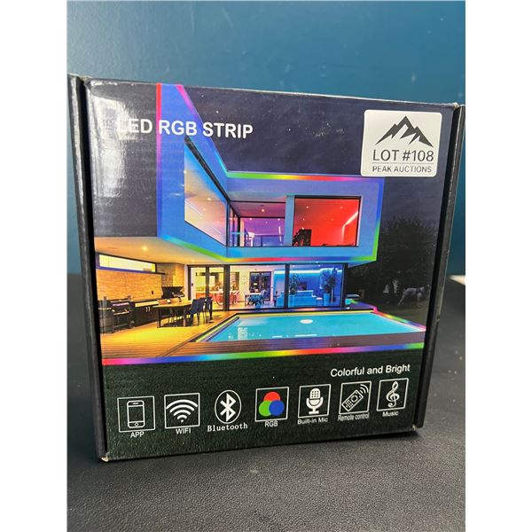 Lot of 1 LED RGB Strip Light Kit w/ App & Remote Control (32FT Length)