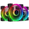 Image 1 : Lot of 1 AI-Aureola 3-Pack RGB LED Fans for PC w/ Remote Control
