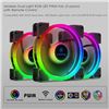 Image 2 : Lot of 1 AI-Aureola 3-Pack RGB LED Fans for PC w/ Remote Control