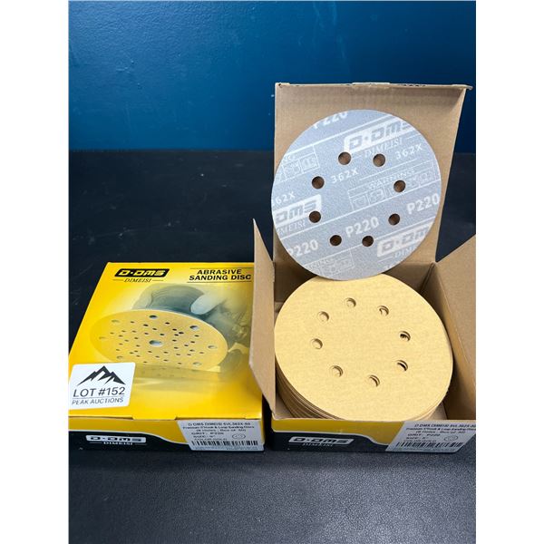 Lot of 2 Boxes of Abrasive Sanding Discs - 50 PCS per box
