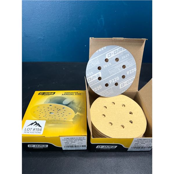 Lot of 2 Boxes of Abrasive Sanding Discs - 50 PCS per box