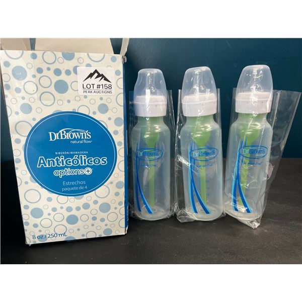 Lot of Dr. Browns Anti-Colic Options+ Baby Bottles - 7 Bottles