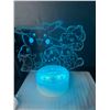 Image 2 : Lot of 1 Pokemon 3D LED Color-Changing Lamp w/ Remote Control - 3 Pokemon Designs Included!