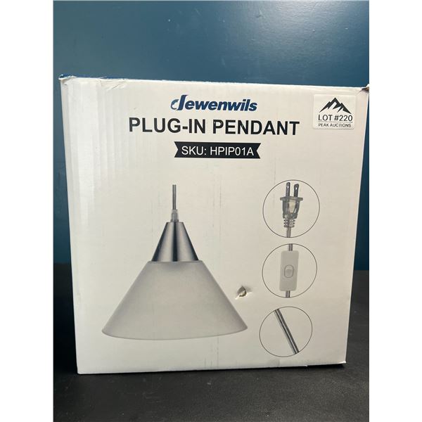 Lot of 1 Plug-In Pendant Light