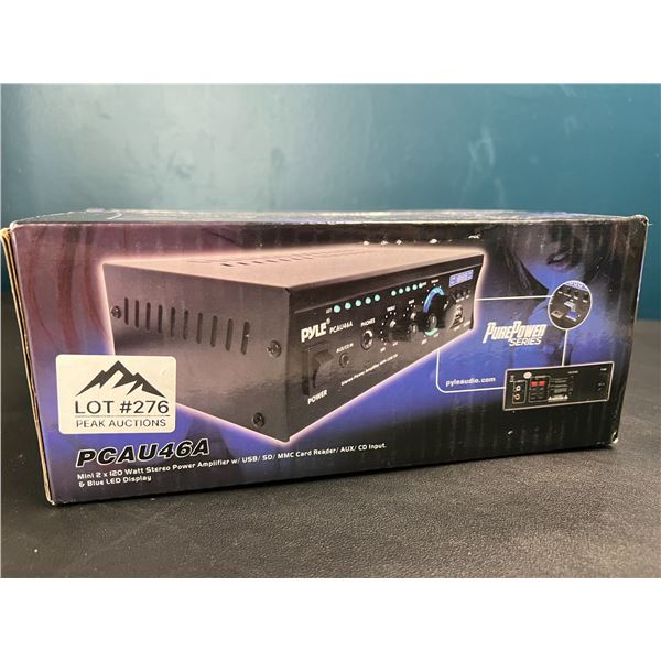 Lot of 1 PYLE Mini 2x120 Watt Stereo Power Amplifier