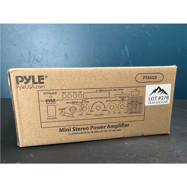 Lot of 1 PYLE Mini Stereo Power Amplifier