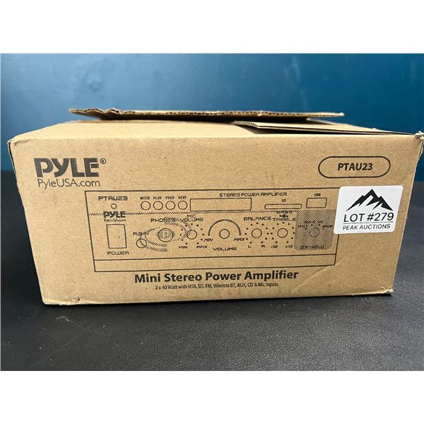 Lot of 1 PYLE Mini Stereo Power Amplifier