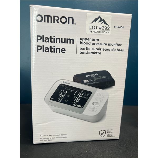 Lot of 1 OMRON Platinum Upper Arm Blood Pressure Monitor