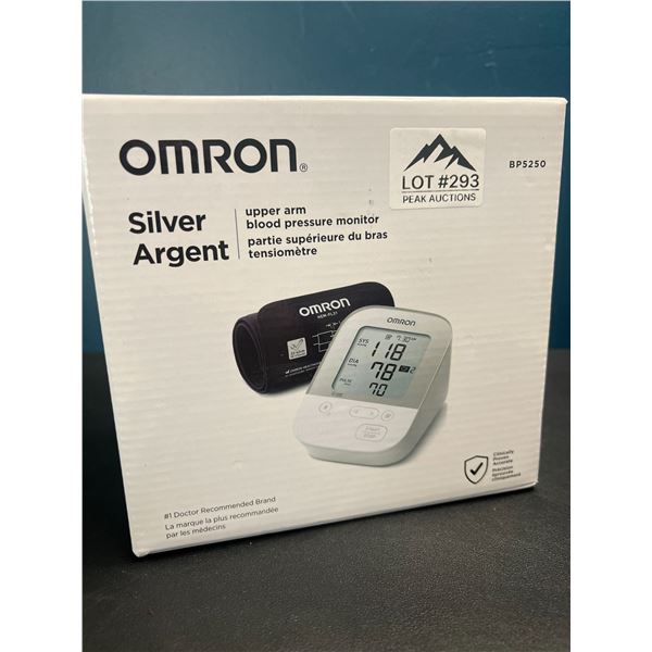 Lot of 1 OMRON Silver Upper Arm Blood Pressure Monitor