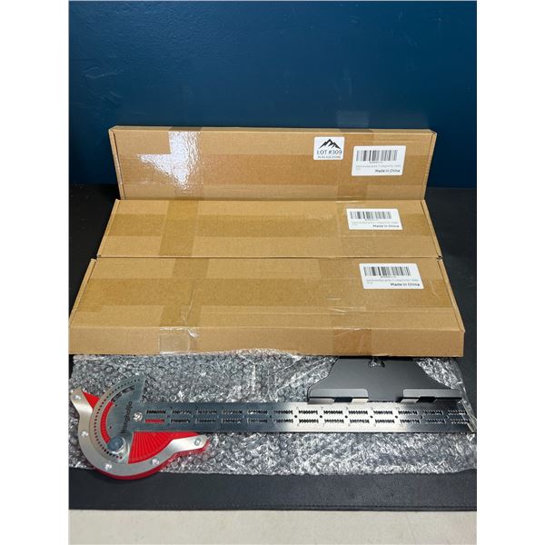 Lot of 3 Metal Woodworking Edge Ruler Tools (15 inch)