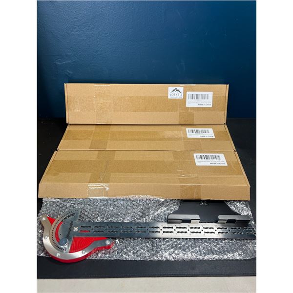 Lot of 3 Metal Woodworking Edge Ruler Tools (15 inch)