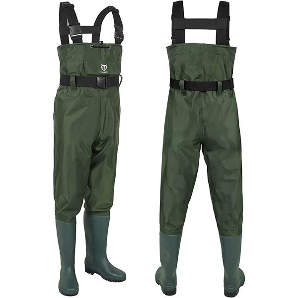 Lot of 1 Tidwe Hunting/Fishing Waders w/ Boots - Size 13