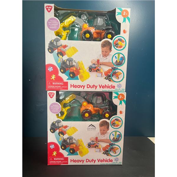 Lot of 2 Kids Toys - Heavy Duty Vehicle Toy Sets