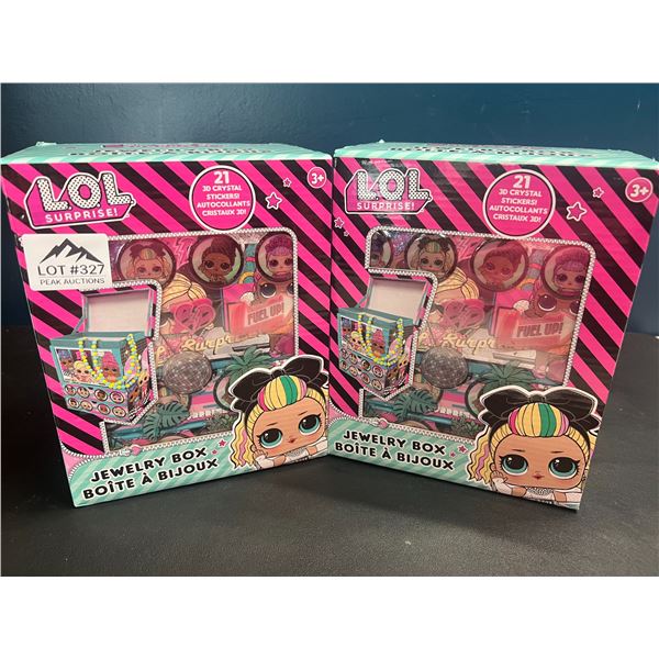 Lot of 2 Kids Toys - LOL Jewelry Boxes w/ Stickers