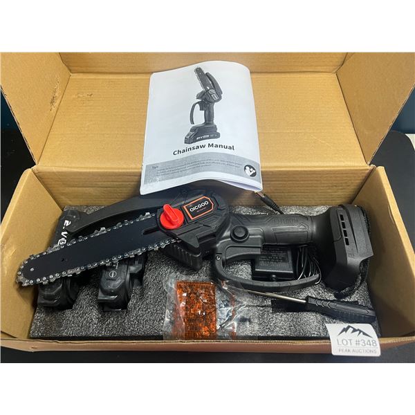 Lot of 1 6-Inch Cordless Mini Chainsaw - Rechargeable - Includes 2 Batteries & Spare Chain
