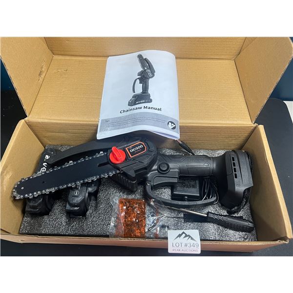 Lot of 1 6-Inch Cordless Mini Chainsaw - Rechargeable - Includes 2 Batteries & Spare Chain