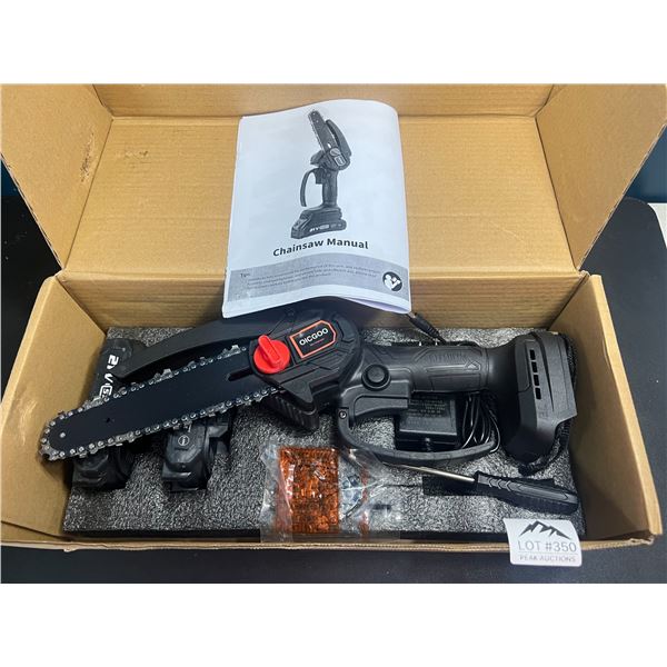 Lot of 1 6-Inch Cordless Mini Chainsaw - Rechargeable - Includes 2 Batteries & Spare Chain