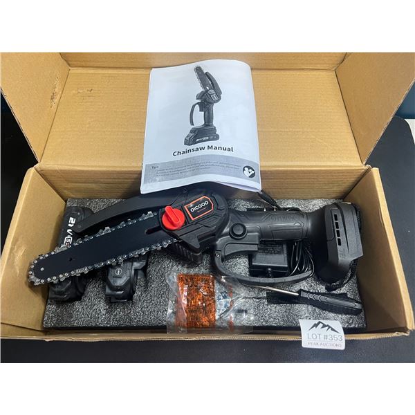 Lot of 1 6-Inch Cordless Mini Chainsaw - Rechargeable - Includes 2 Batteries & Spare Chain