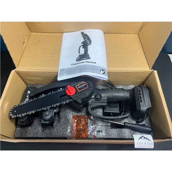 Lot of 1 6-Inch Cordless Mini Chainsaw - Rechargeable - Includes 2 Batteries & Spare Chain