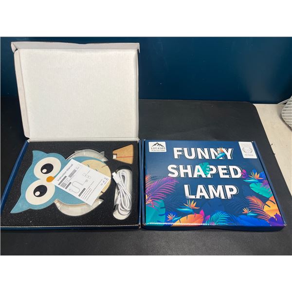 Lot of 2 Owl-Shaped Lamps