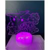 Image 2 : Lot of 1 Pokemon 3D LED Color-Changing Lamp w/ Remote Control - 3 Pokemon Designs Included!