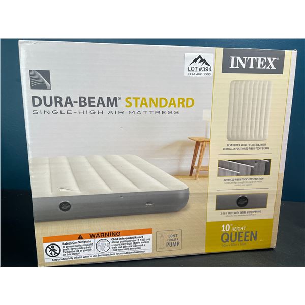Lot of 1 Intex Dura-Beam Standard Air Mattress Bed - Queen Size - 10 Inch Height