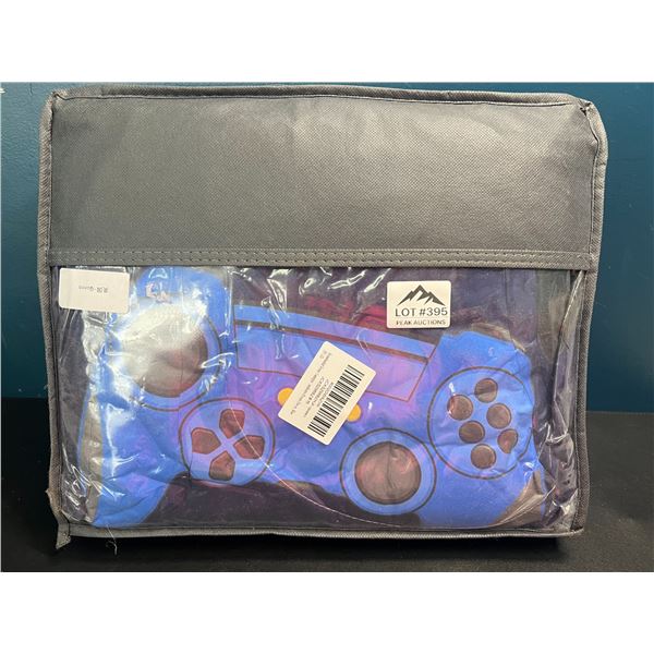 Lot of 1 Queen Size Comforter - Gamer Design - Blue