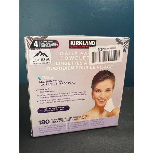 Lot of 1 Box of Daily Face Towelletes/Wipes - 180 Count