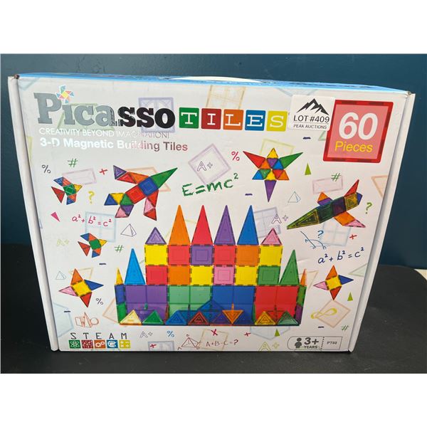 Lot of 1 3D Magnetic Building Tiles Toy Set - 60PCS