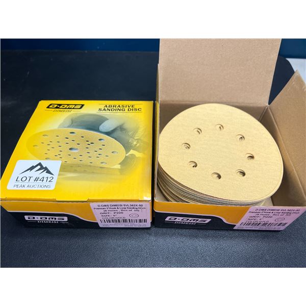 Lot of 2 Boxes of Abrasive Sanding Discs - 50 PCS per box