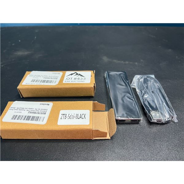 Lot of 2 Portable External Hard Drives - 2TB each - Black