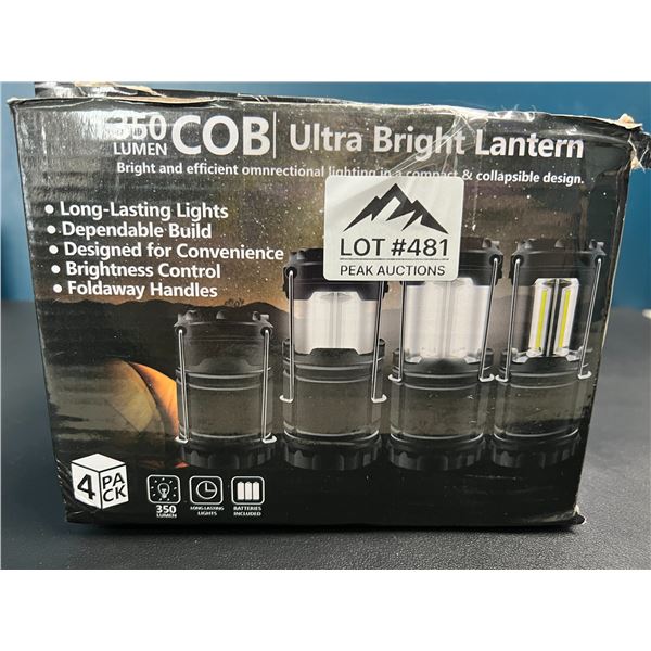 Lot of Ultra Bright Lanterns (4 Pack) - 350 lumens