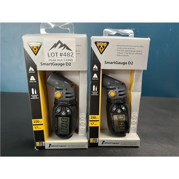 Lot of 2 Topeak SmartGuage D2 Digital Air Pressure Guages