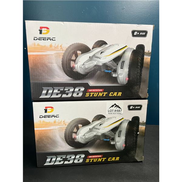 Lot of 2 DEERC DE38 Remote Control Stunt Cars