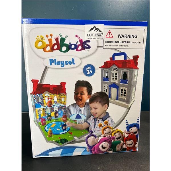 Lot of 1 Oddbods Playset Toy Playhouse w/ 7 Oddbods Figurines