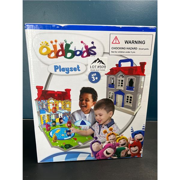 Lot of 1 Oddbods Playset Toy Playhouse w/ 7 Oddbods Figurines