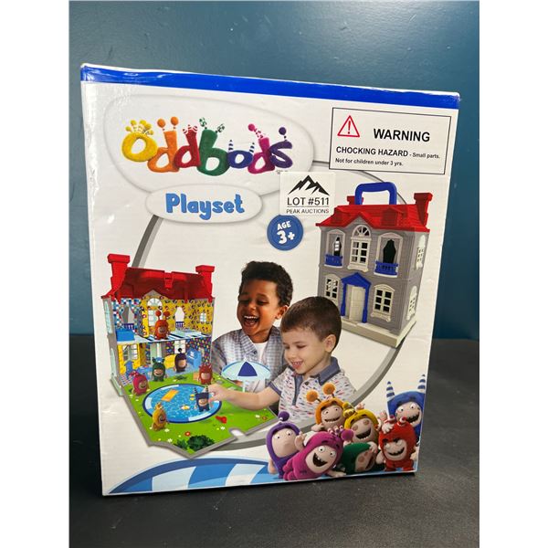 Lot of 1 Oddbods Playset Toy Playhouse w/ 7 Oddbods Figurines