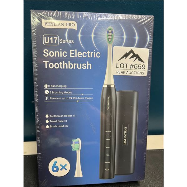 Lot of 1 Phylian Pro Sonic Electric Toothbrush