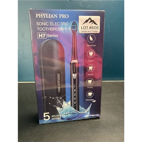 Lot of 1 Phylian Pro Sonic Electric Toothbrush