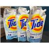 Image 1 : Lot of 3 Tide Free & Gentle Liquid Laundry Detergents - 1.33L Each Bag