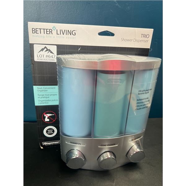 Lot of 1 BetterLiving Trio Shower Dispenser