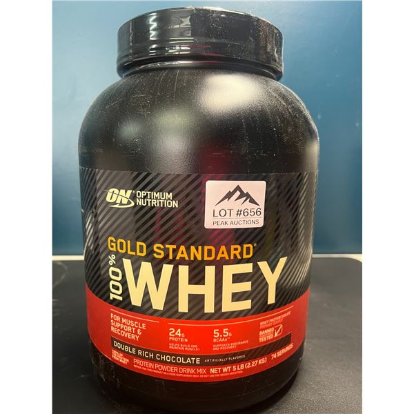 Lot of 1 Gold Standard Whey Protein Powder - 2.27KG - Double Rich Chocolate