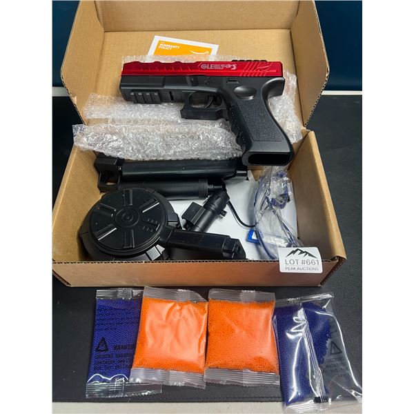 Lot of 1 Gcock Crystal Bullet Series Electric Gel Ball Blaster Gun w/ Ammo &Accessories