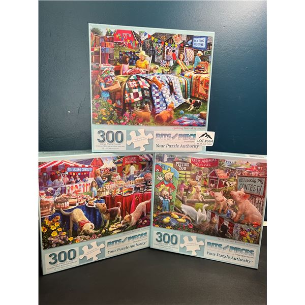 Lot of 3 Jigsaw Puzzles