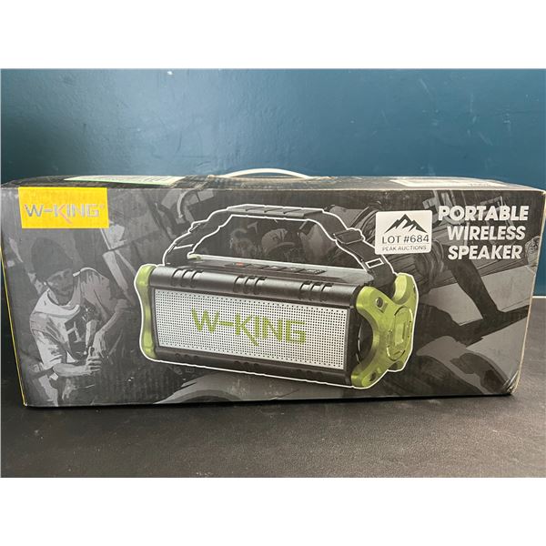 Lot of 1 W-King D8 Portable Wireless Bluetooth Party Speaker/Boombox - 50W