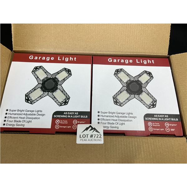 Lot of 2 LED Garage Lights - 2pack - 120W - 12000 Lumens