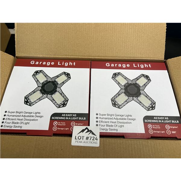 Lot of 2 LED Garage Lights - 2pack - 120W - 12000 Lumens